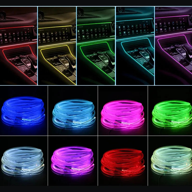 RGB Car Interior Ambient LED Light Strips (APP Control)