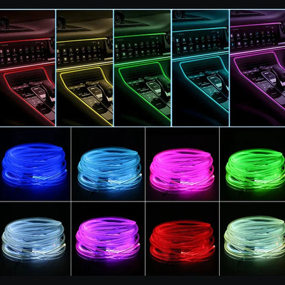 RGB Car Interior Ambient LED Light Strips (APP Control)